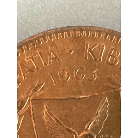 Cypriot 5 Mils Cent Coin 1963 Vintage Copper Collectible Currency - Picture 3 of 3